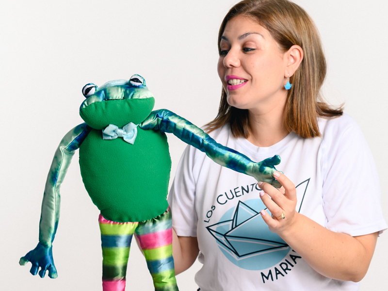 Sesion de narracion oral infantil Marianita con el sapo distraído contando cuentos